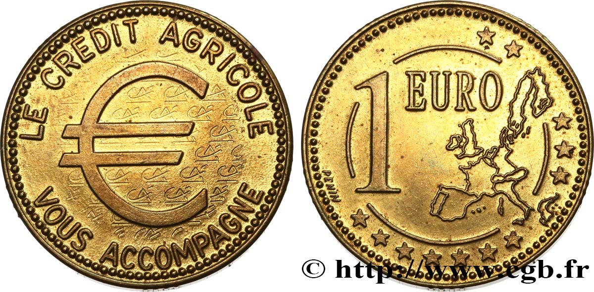 FRANCE 1 Euro CRÉDIT AGRICOLE n.d. SUP