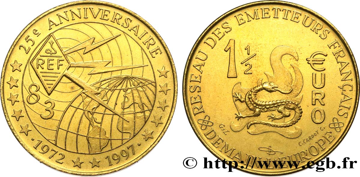 FRANCE 1 Euro “Demain l’Europe” 1997 MS