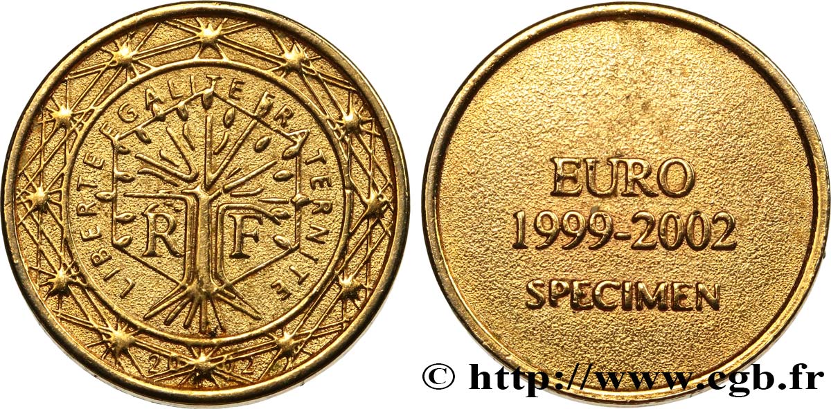 FRANCE 1 Euro SPECIMEN 2002 SPL