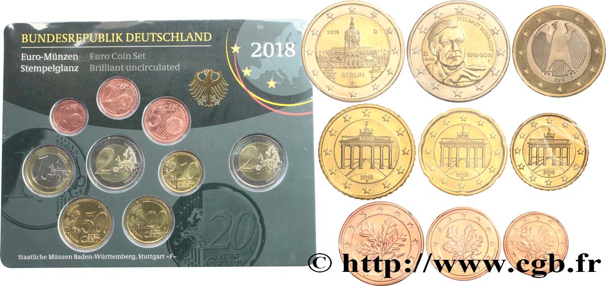 GERMANY SÉRIE Euro FLEUR de COIN  2018 MS