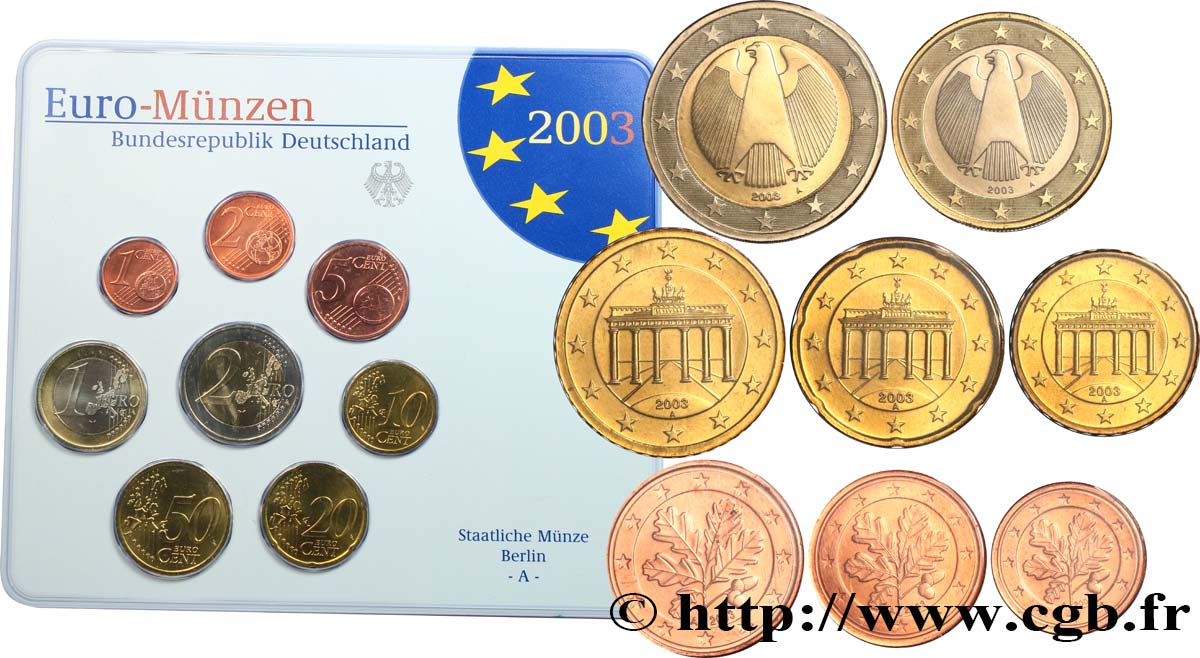 ALEMANIA SÉRIE Euro BRILLANT UNIVERSEL   2003 BU