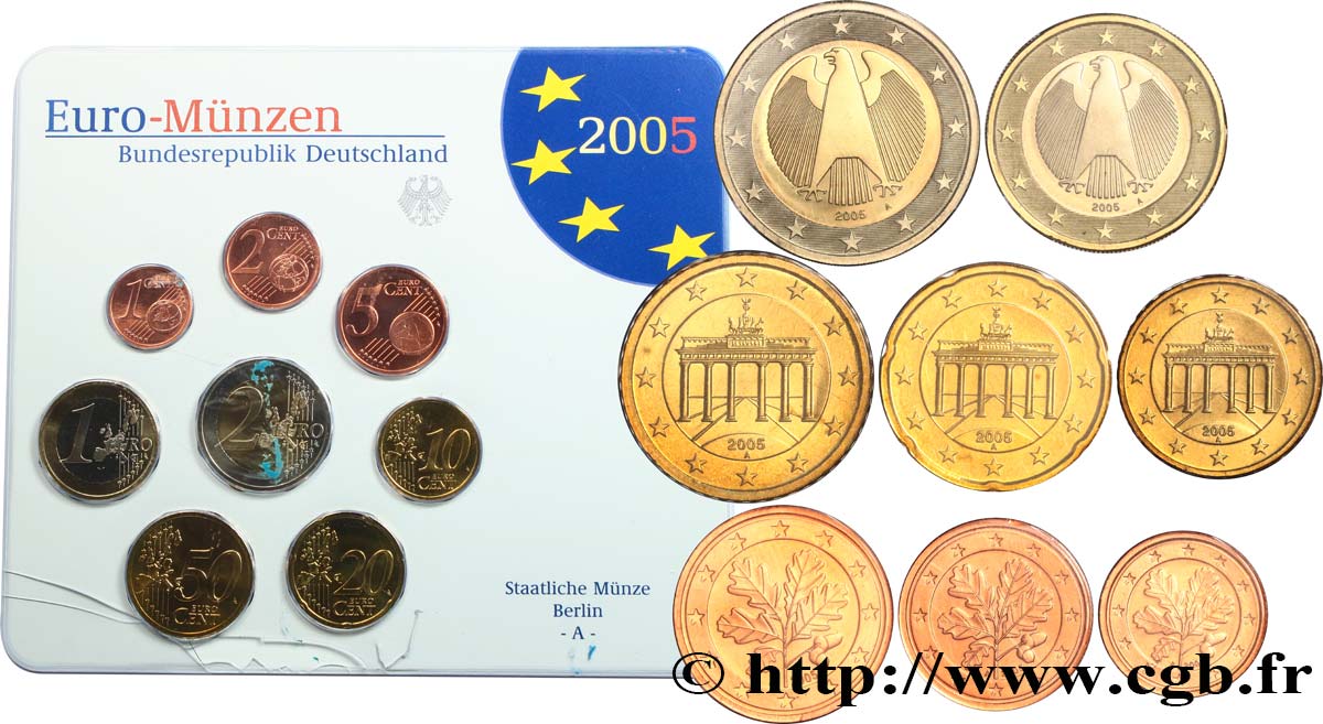 GERMANY SÉRIE Euro BRILLANT UNIVERSEL   2005 Brilliant Uncirculated