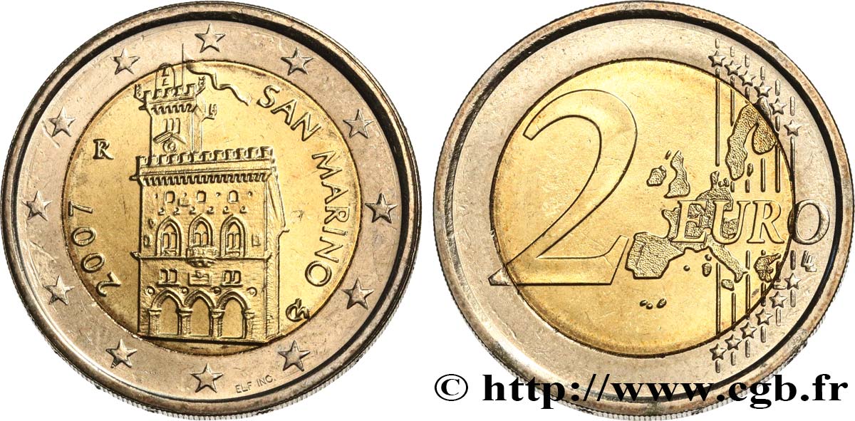 SAN MARINO 2 Euro DOMUS MAGNA  2007 MS