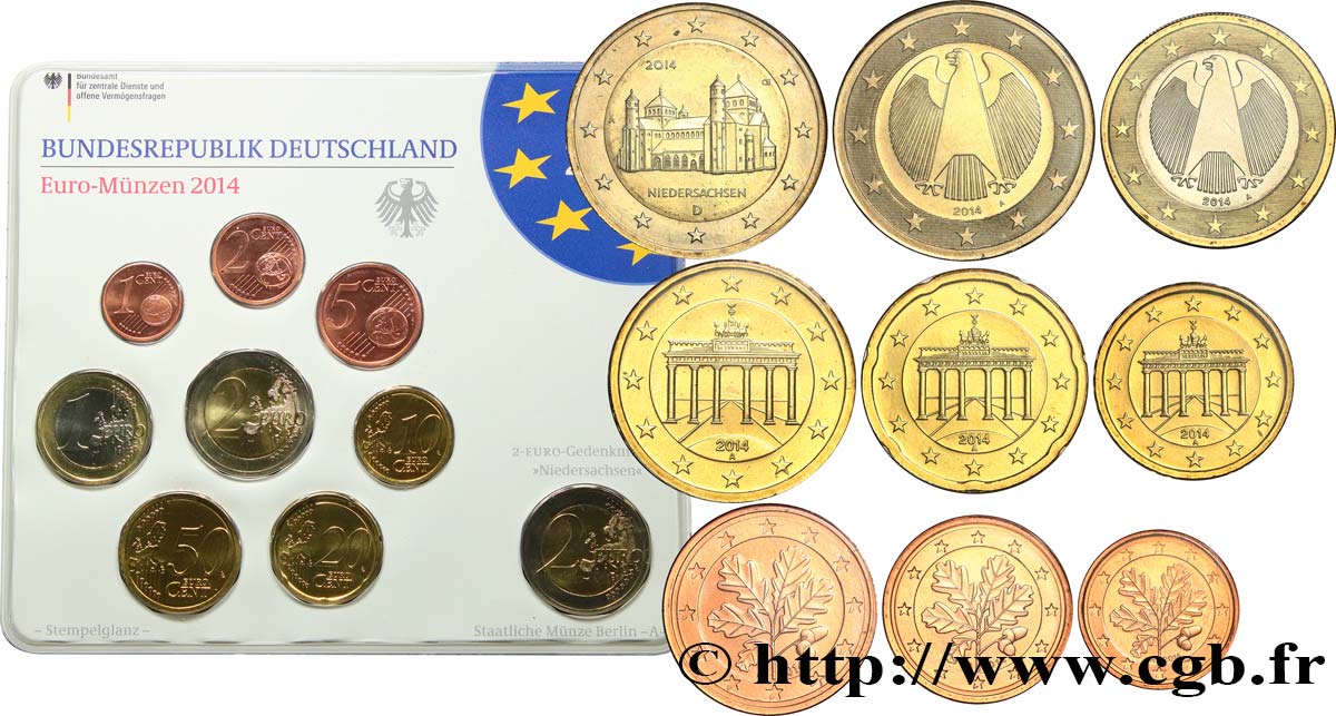 ALEMANIA SÉRIE Euro FLEUR de COIN  2014 FDC