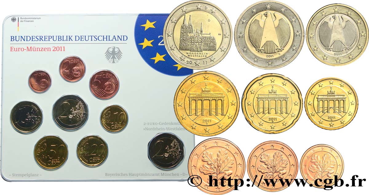 ALLEMAGNE SÉRIE Euro BRILLANT UNIVERSEL  2011 BU