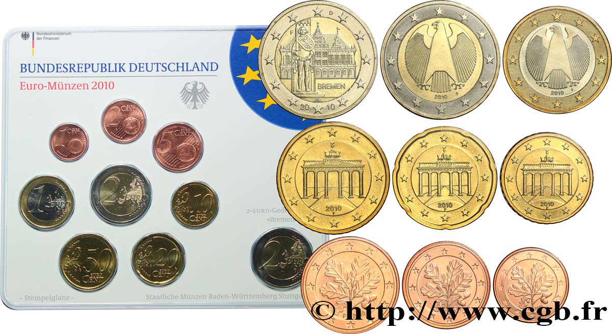 DEUTSCHLAND SÉRIE Euro FLEUR de COIN  2010