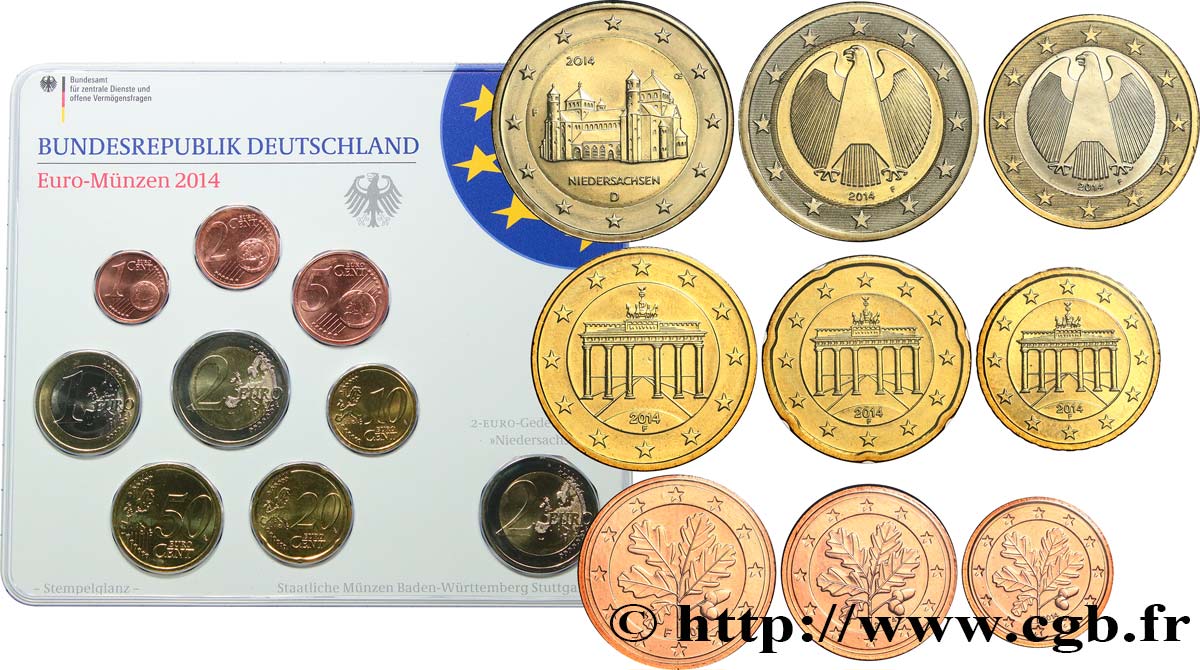 GERMANY SÉRIE Euro FLEUR de COIN  2014 MS