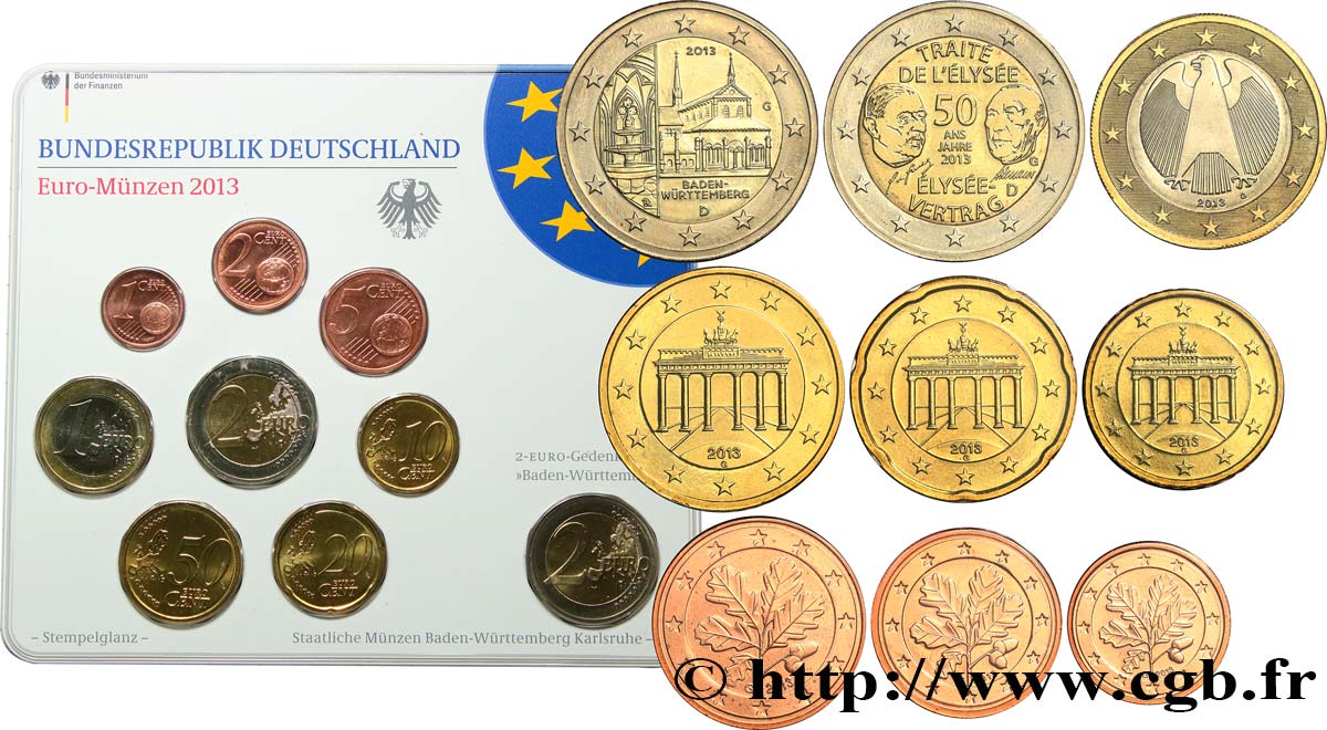 GERMANY SÉRIE Euro FLEUR de COIN  2013 MS