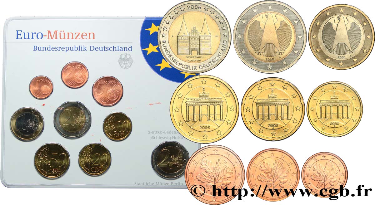 GERMANY SÉRIE Euro BRILLANT UNIVERSEL  2006 Brilliant Uncirculated