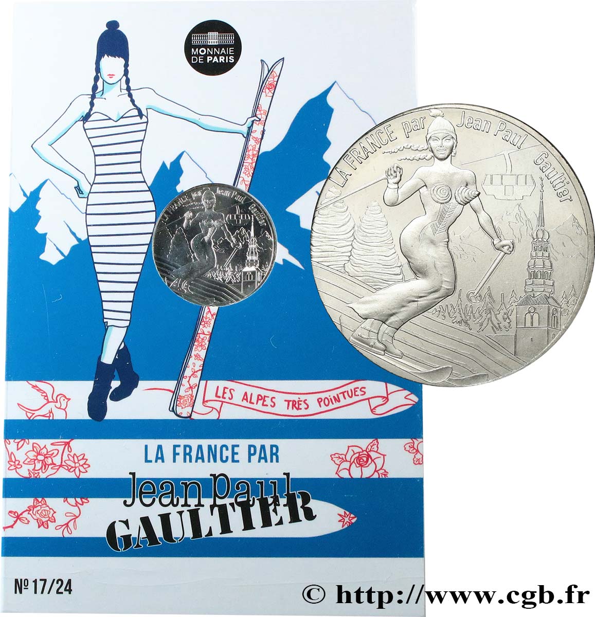 FRANCE 10 Euro LA FRANCE PAR JEAN PAUL GAULTIER - LES ALPES TRÈS POINTUES 2017 FDC
