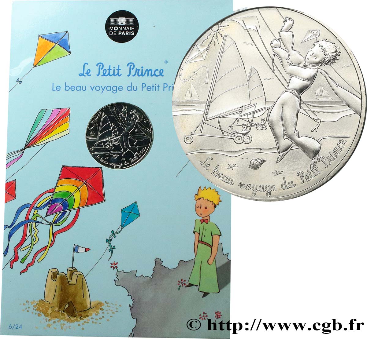 FRANCIA 10 Euro LE PETIT PRINCE - FAIT DU CERF-VOLANT 2016 FDC