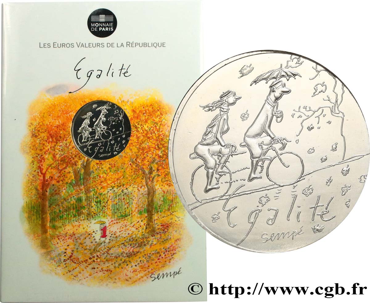 FRANKREICH 10 Euro ÉGALITÉ par SEMPÉ (automne) 2014
