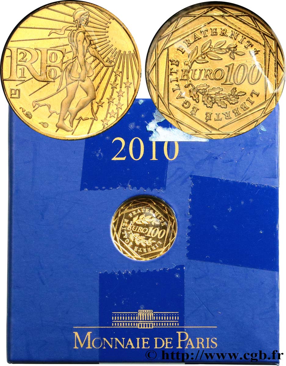 FRANCE 100 Euro LA SEMEUSE (or) 2010 BU