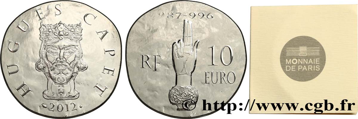 FRANCE 10 Euro HUGUES CAPET 2012 FDC
