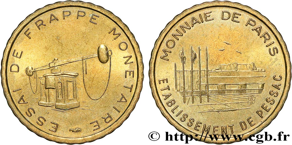 BANCO CENTRAL EUROPEO 10 Cent euro, essai de frappe monétaire dit de “Pessac” n.d. SC