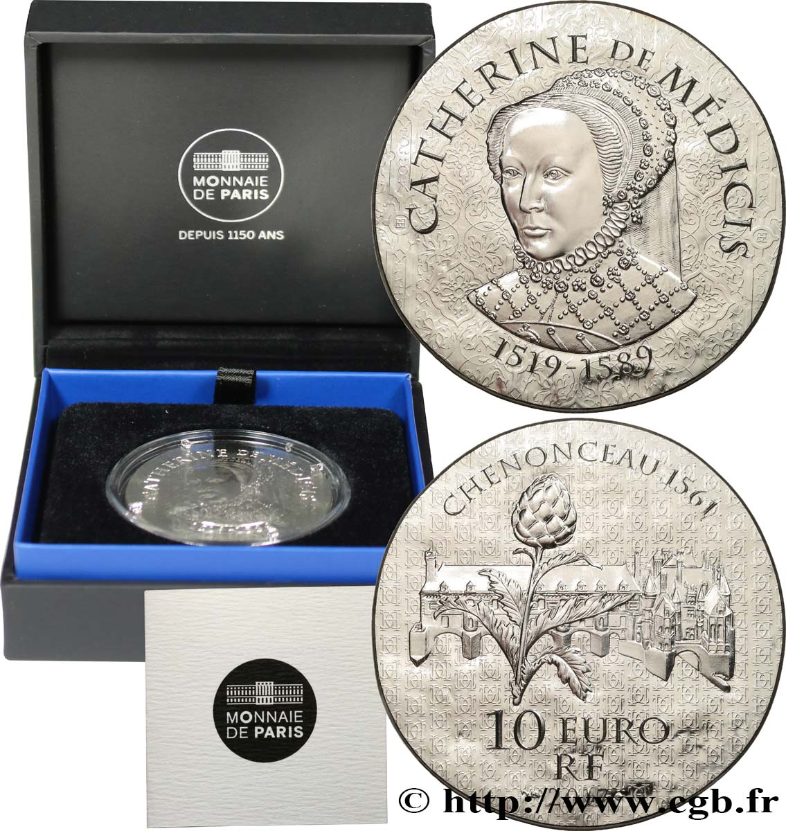 FRANCE Belle Épreuve 10 Euro CATHERINE DE MEDICIS 2017 BE