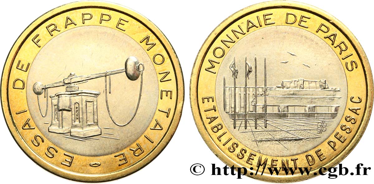 EUROPÄISCHE ZENTRALBANK 5 euro, essai de frappe monétaire dit de “Pessac” n.d.