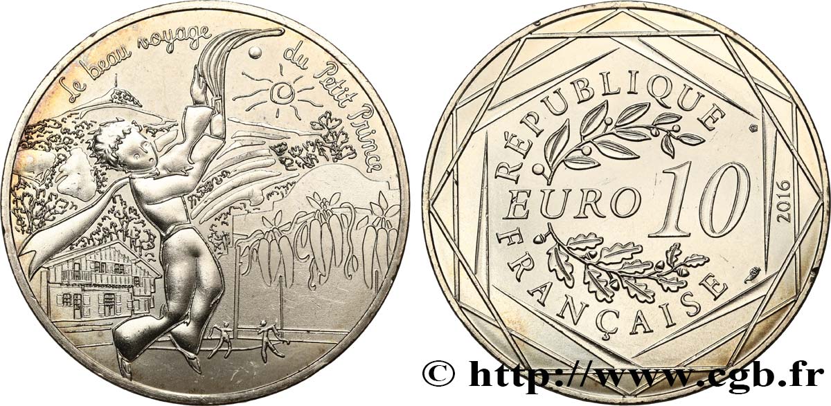 FRANCE 10 Euro LE PETIT PRINCE - JOUE DE LA PELOTE BASQUE 2016 FDC