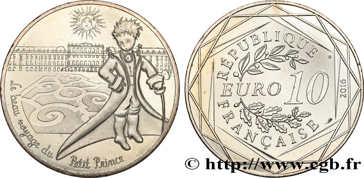 FRANCE 10 Euro LE PETIT PRINCE - VISITE VERSAILLES 2016 MS