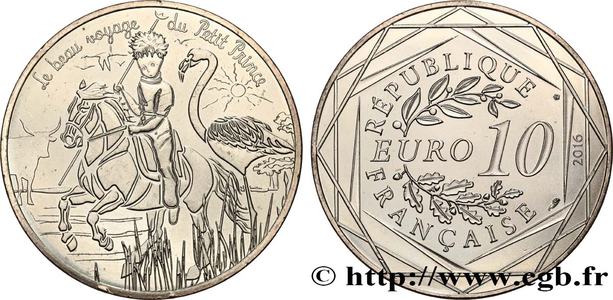 FRANCE 10 Euro LE PETIT PRINCE - A CHEVAL 2016 MS