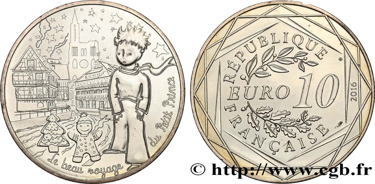 FRANCE 10 Euro LE PETIT PRINCE - AU MARCHE DE NOËL 2016 FDC