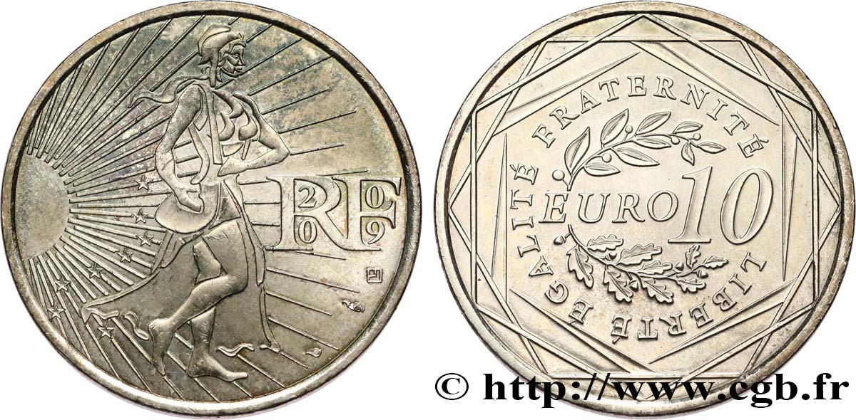 FRANCE 10 Euro LA SEMEUSE 2009 SUP