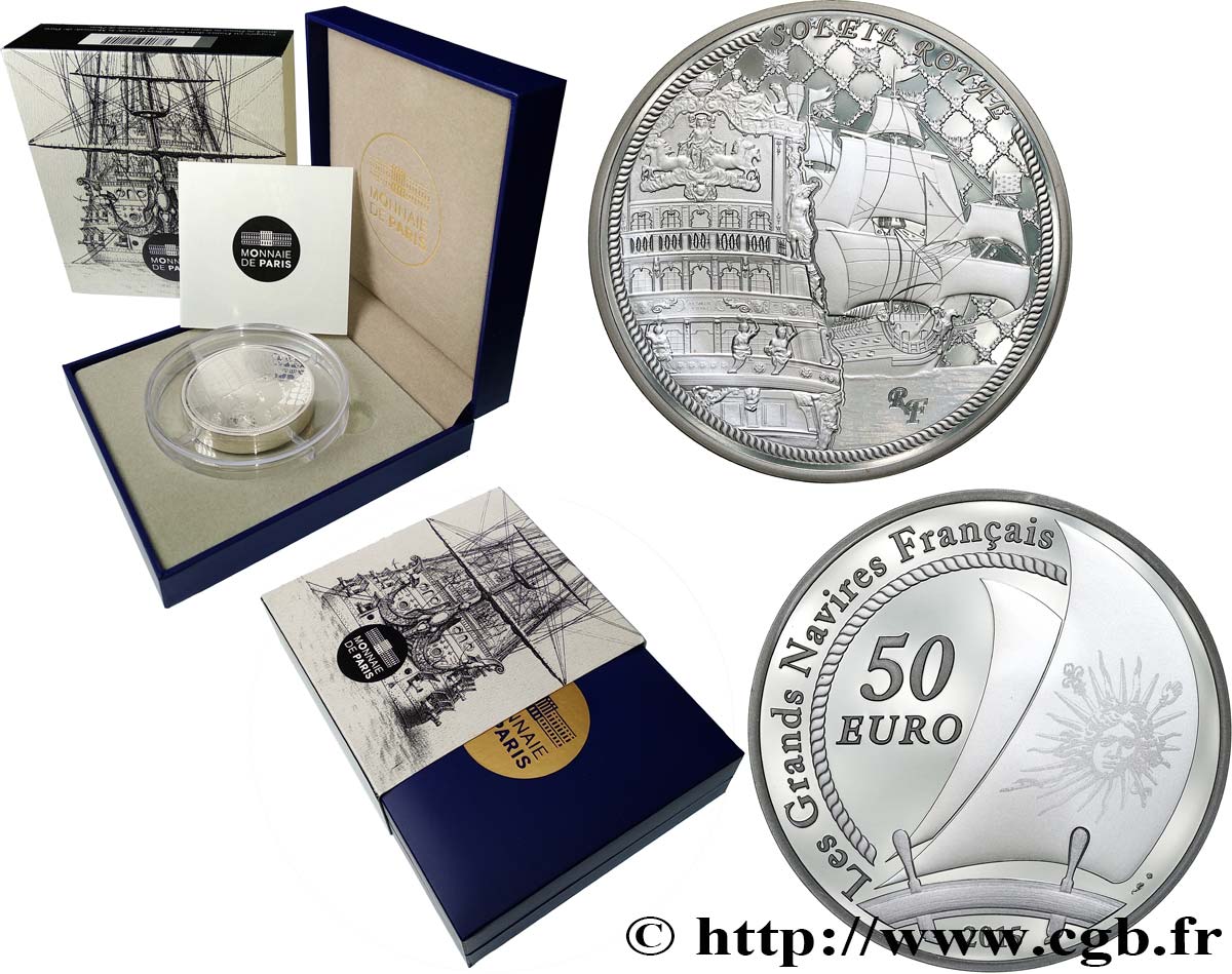 FRANCE Belle Épreuve 50 Euro SOLEIL ROYAL 2015 BE