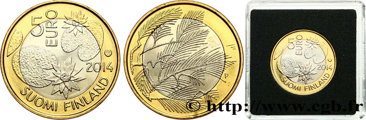 FINLANDIA 5 Euro NATURE SAUVAGE (série nature nordique) 2014 BE