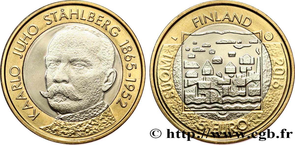 FINNLAND 5 Euro KAARLO JUHO STAHLBERG (1865-1952) 2016