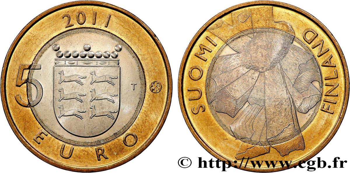 FINLANDIA 5 Euro OSTROBOTHNIA 2011 SC