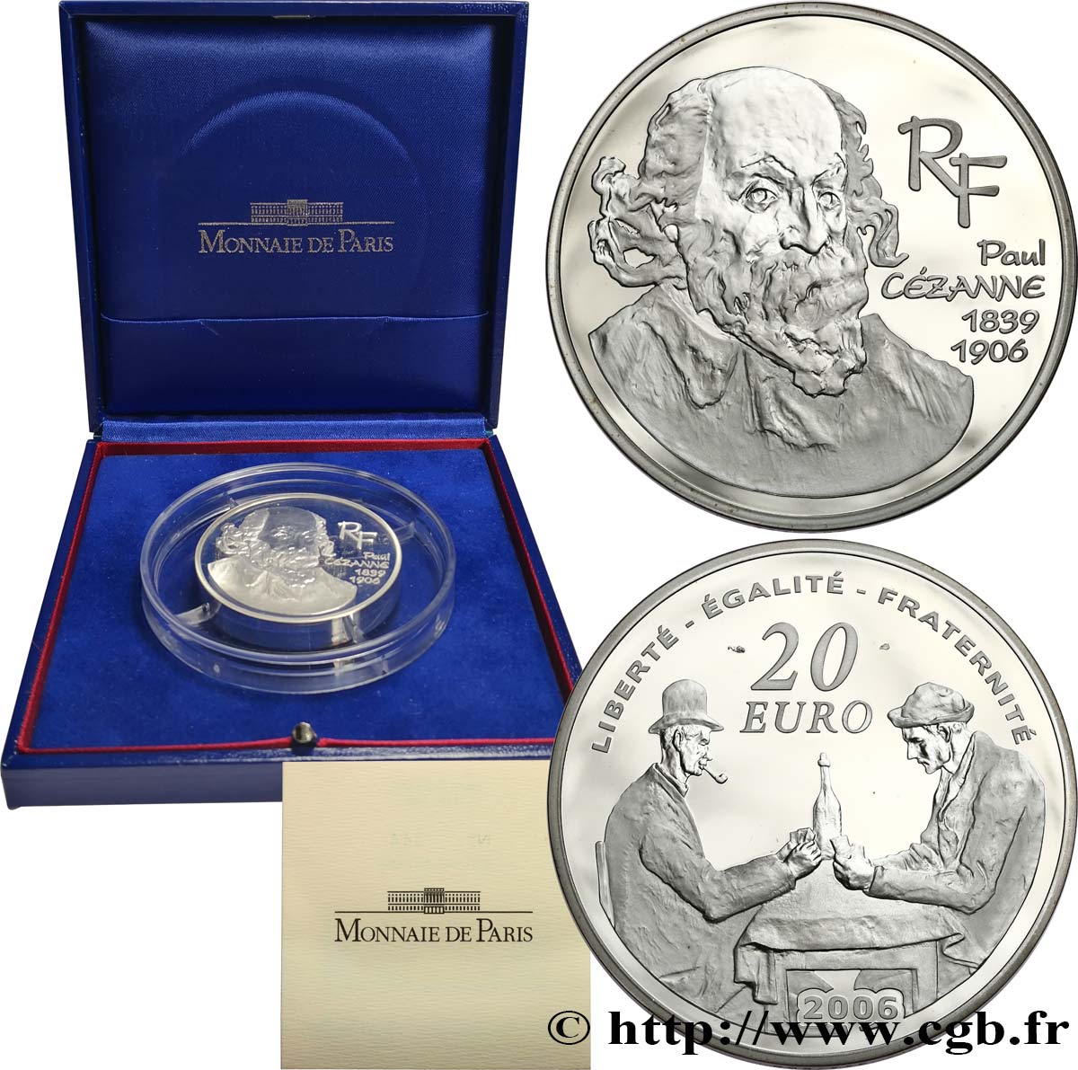 FRANCE Belle Épreuve 20 Euro PAUL CEZANNE 2006 BE