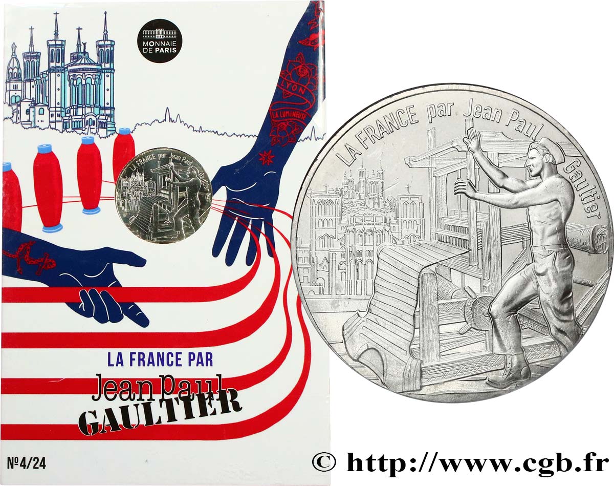 FRANCE 10 Euro LA FRANCE PAR JEAN PAUL GAULTIER - LYON LA LUMINEUSE 2017 FDC