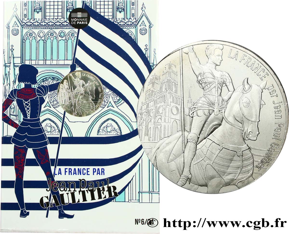 FRANCIA 10 Euro LA FRANCE PAR JEAN PAUL GAULTIER - ORLEANS LA VICTORIEUSE 2017 FDC