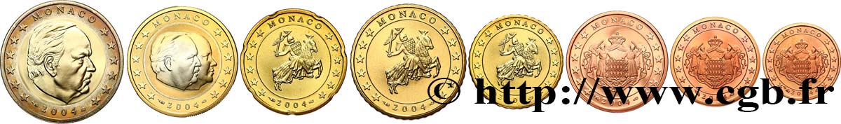 MONACO SÉRIE Belle épreuve Euro 2004 Proof set