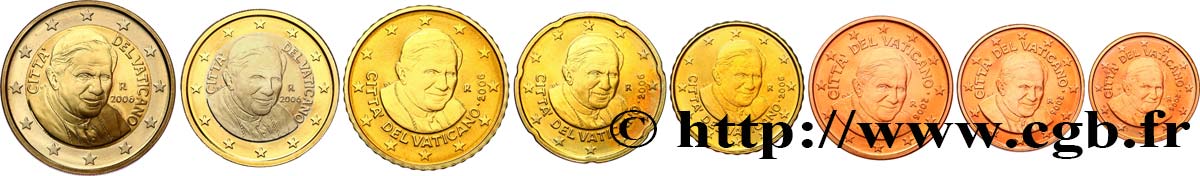 VATIKAN LOT Euro BELLE ÉPREUVE 2006