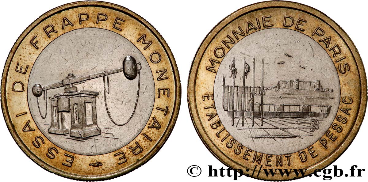 EUROPÄISCHE ZENTRALBANK 1 euro, essai de frappe monétaire dit de “Pessac” n.d.