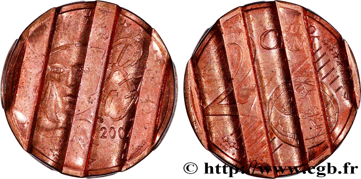 FRANCE 2 Cent NOUVELLE MARIANNE difformé 2004 SPL