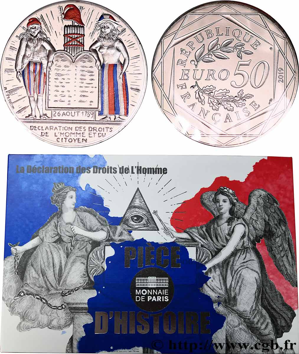 FRANCE 50 Euro DROITS DE L’HOMME 2019 MS