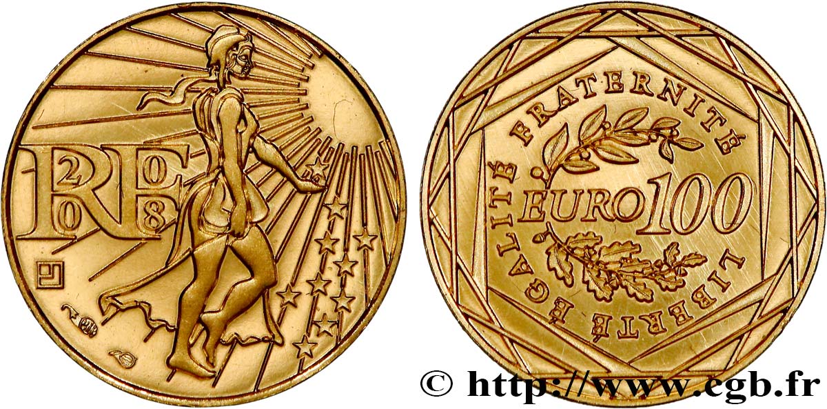 INVESTMENT GOLD 100 Euro LA SEMEUSE (or) 2008 BU
