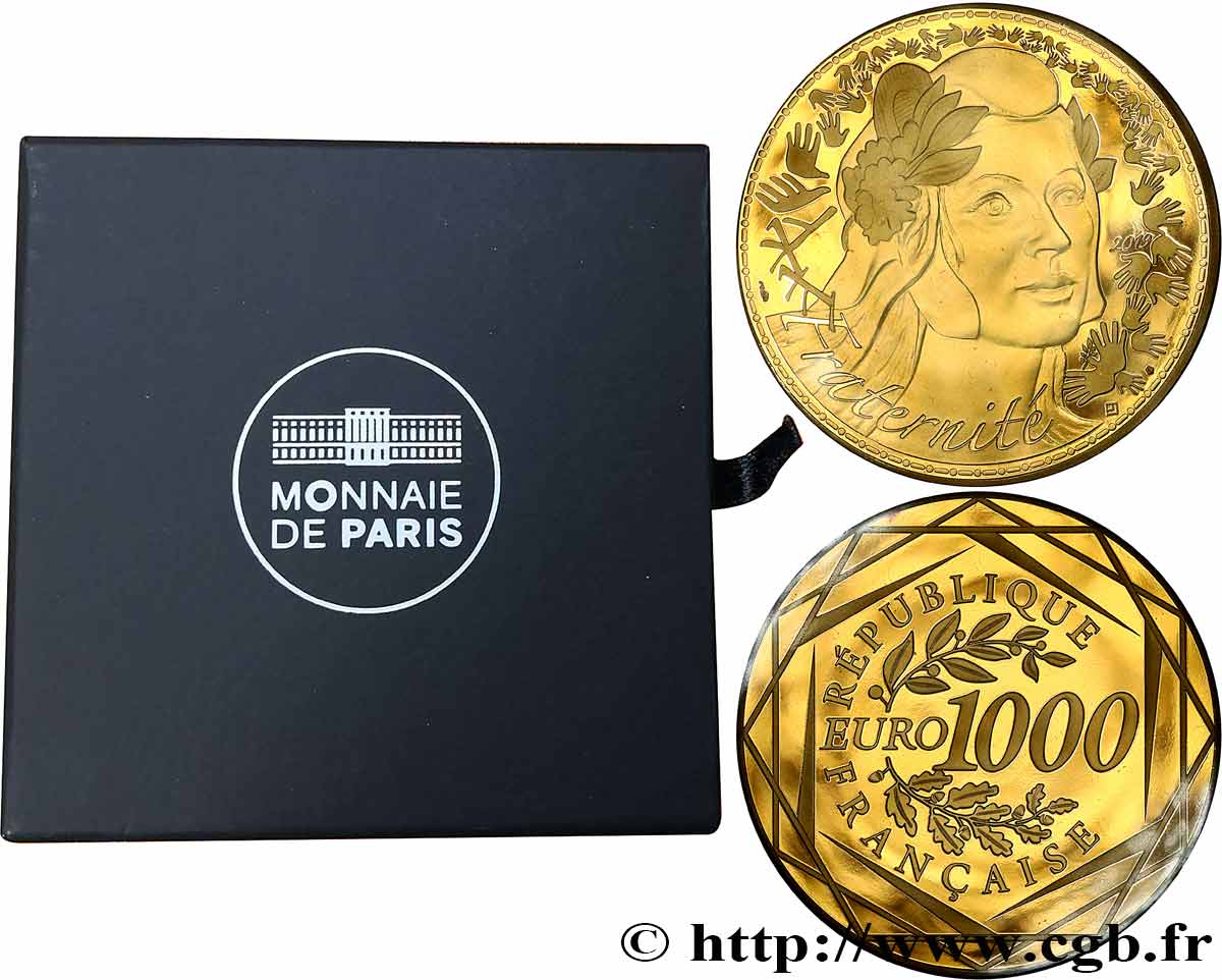 FRANCE 1000 Euro MARIANNE - FRATERNITÉ (or) 2019 FDC