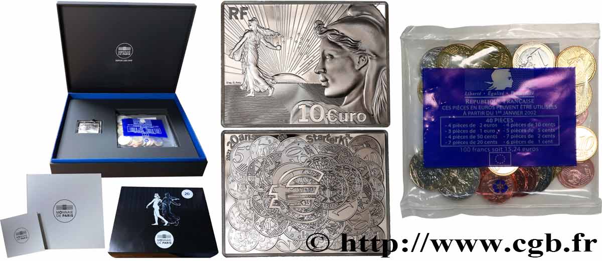 FRANCE Coffret DUO 20 ANS DU STARTER KIT - 10 euro Argent Semeuse 2021 BE & Starter Kit réédition 2021 2021 BE