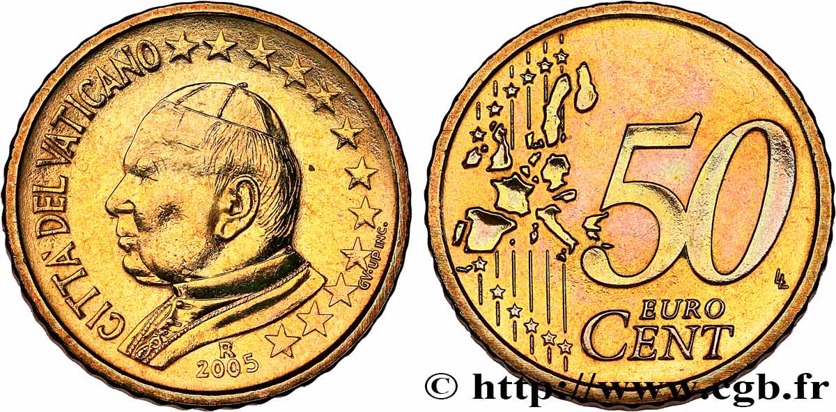 VATICAN 50 Cent BENOÎT XVI  2005 SUP