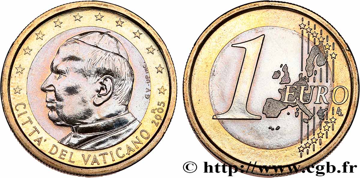 VATICAN 1 Euro JEAN - PAUL II 2005 SPL