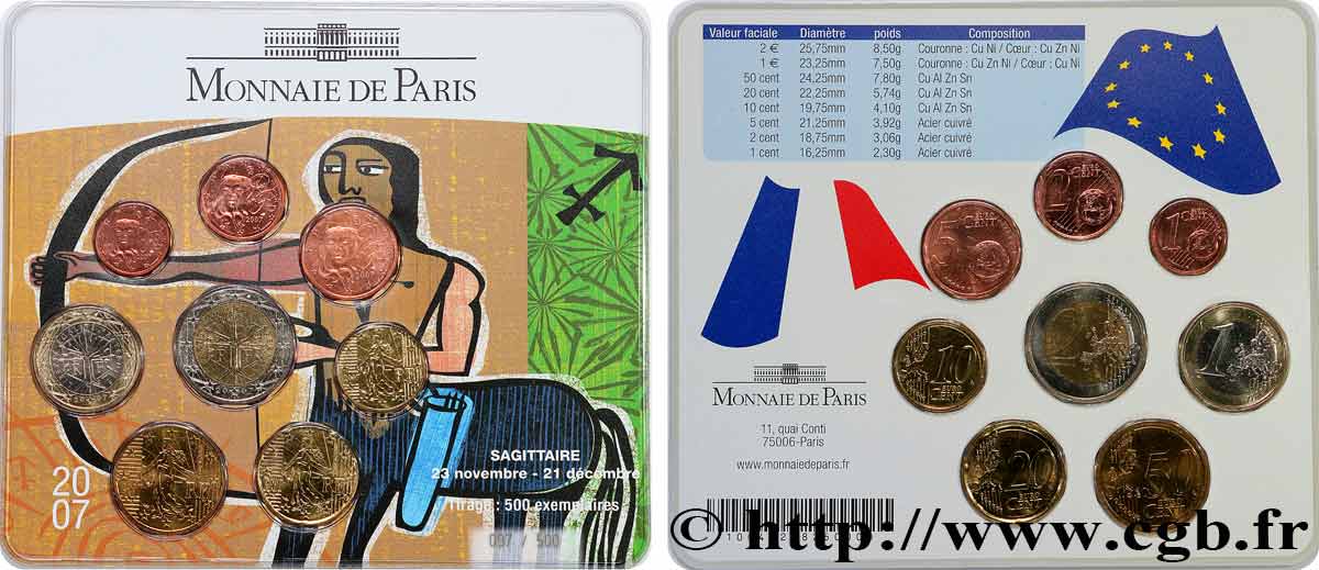 FRANCE SÉRIE Euro BRILLANT UNIVERSEL - Astrologie - 
Sagittaire 2007 BU