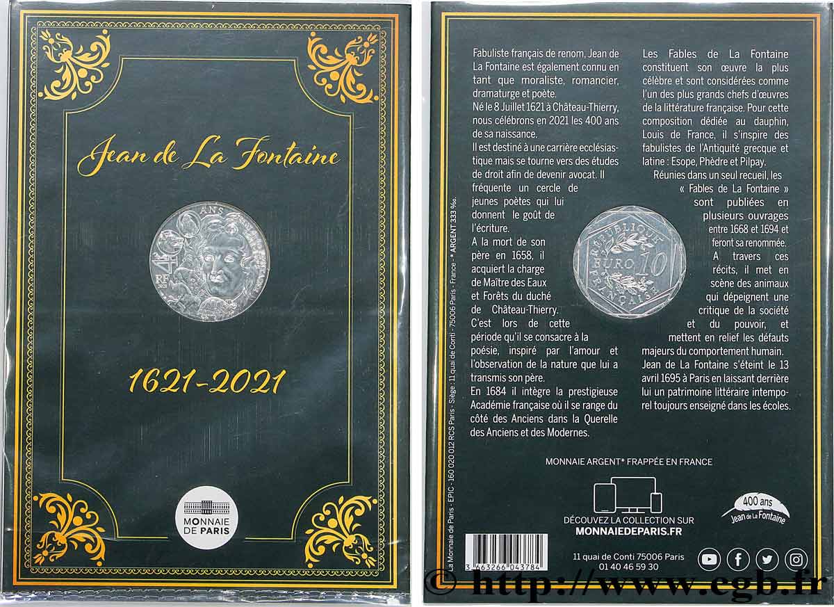 FRANCE 10 Euro FABLES DE LA FONTAINE 2021 Brilliant Uncirculated