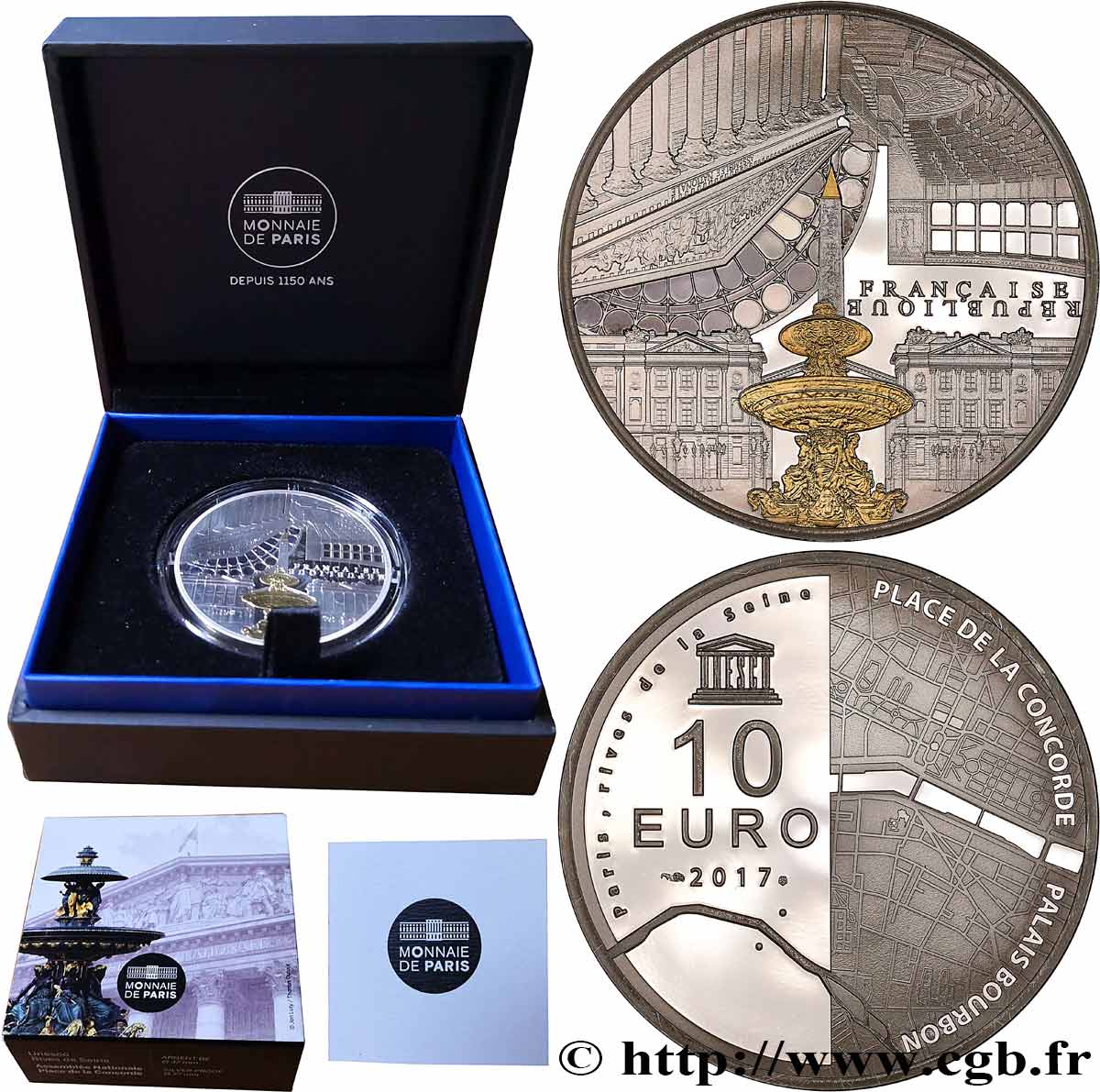 FRANKREICH 10 Euro UNESCO - RIVES DE SEINE 2017