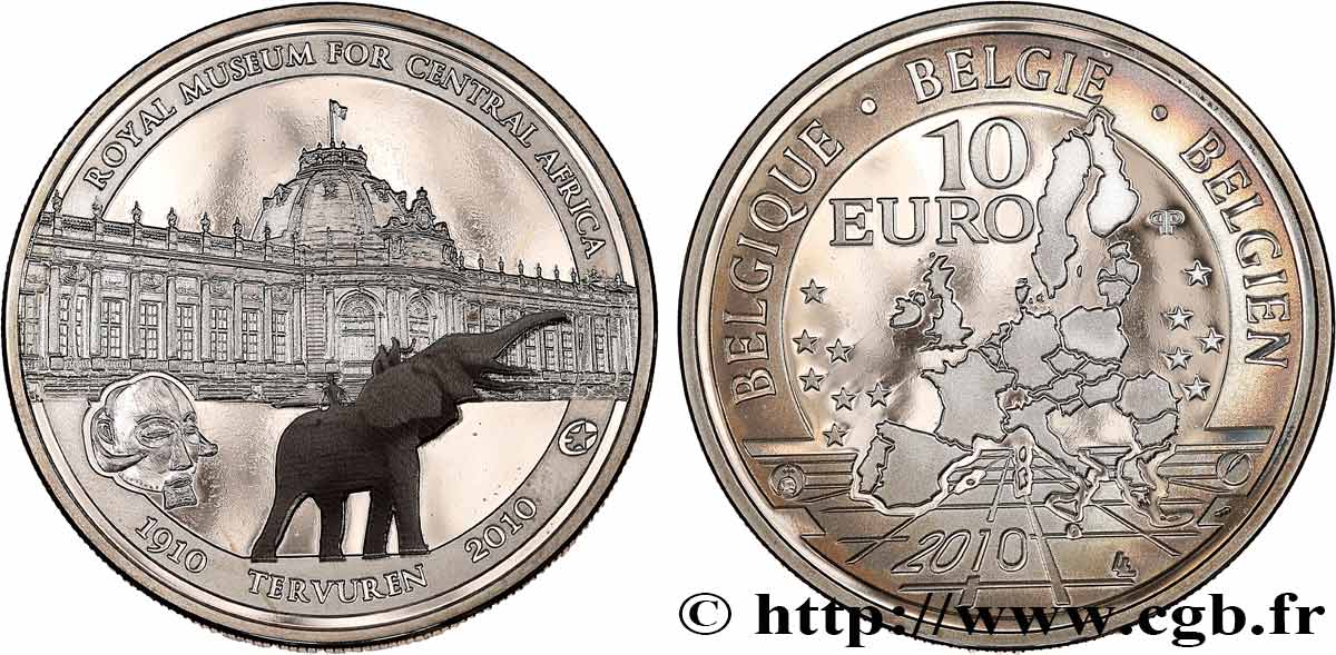 BELGIUM BELLE ÉPREUVE 10 Euro MUSÉE AFRIQUE 2010 Proof set