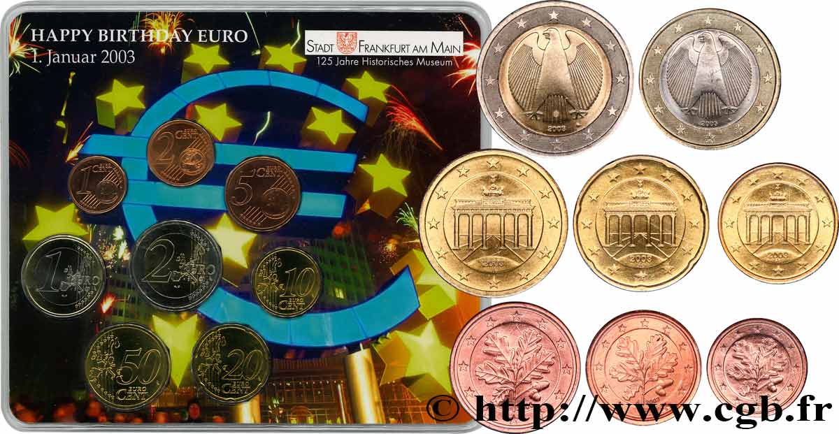 GERMANY SÉRIE Euro ÉDITION SPÉCIALE WASSERBETRIEBE BERLIN 2003 Brilliant Uncirculated