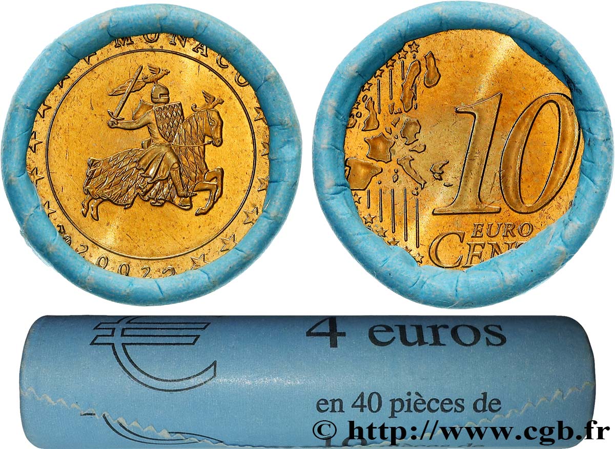 MONACO Rouleau 40 x 10 cent MONACO 2002 SPL