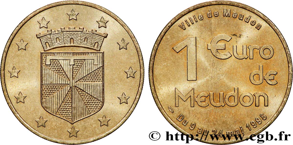 FRANCE 1 Euro de Meudon 1998 SPL